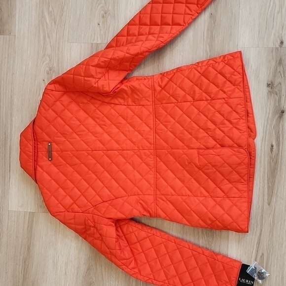 LAUREN RALPH LAUREN Quilted Jacket Spicy Orange Color Size small womens - Picture 8 of 11